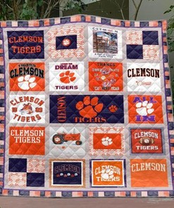 Athletic Team Clemson Tigers Quilt Blanket for Sports Fans