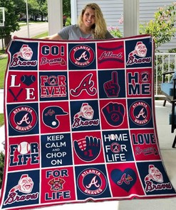Atlanta Braves' Collection Quilt Bedding Set DUP1 for Baseball fans