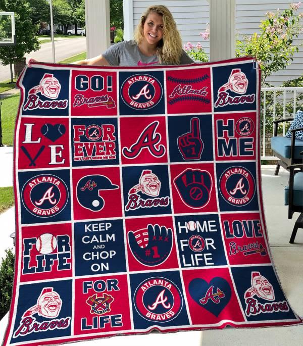 Atlanta Braves' Collection Quilt Bedding Set DUP1 for Baseball fans