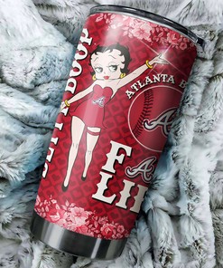 Atlanta Braves MLB Tumbler featuring Betty Boop's Classic Quote