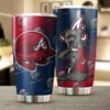 Atlanta Braves MLB Tumbler with Adorable Dog Design for Dog-loving Baseball Fans
