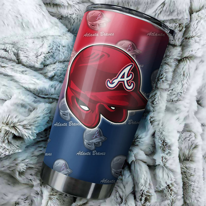 Atlanta Braves MLB Tumbler with Adorable Dog Design for Dog-loving Baseball Fans - Image 2