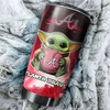 Atlanta Braves MLB Tumbler with Baby Yoda Design