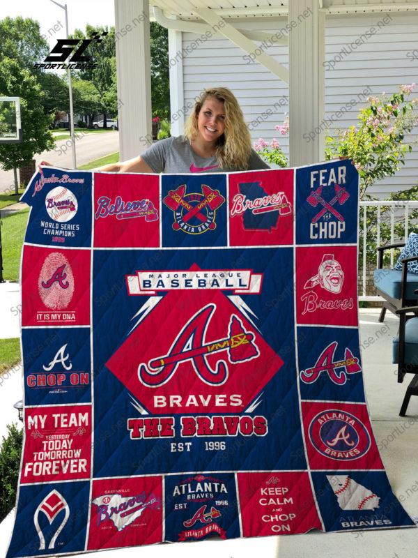 Atlanta Braves Quilt Bedding Set - A Must Have for MLB Fans