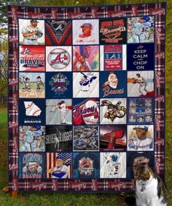 Atlanta Braves Quilt Bedding Set DUP2 with Baseball Team Logo