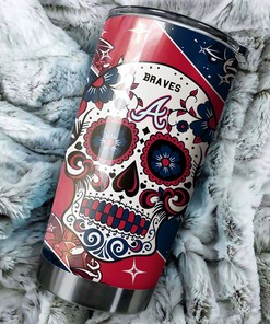 Atlanta Braves Skull MLB Tumbler with a Bold Statement
