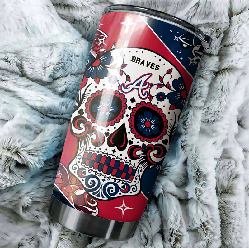 Atlanta Braves Skull MLB Tumbler with a Bold Statement