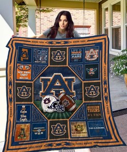 Auburn Tigers Big AU NCAA Quilt Blanket for Fans