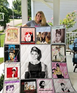 Audrey Hepburn Classic Hollywood Inspired Quilt Bedding Set