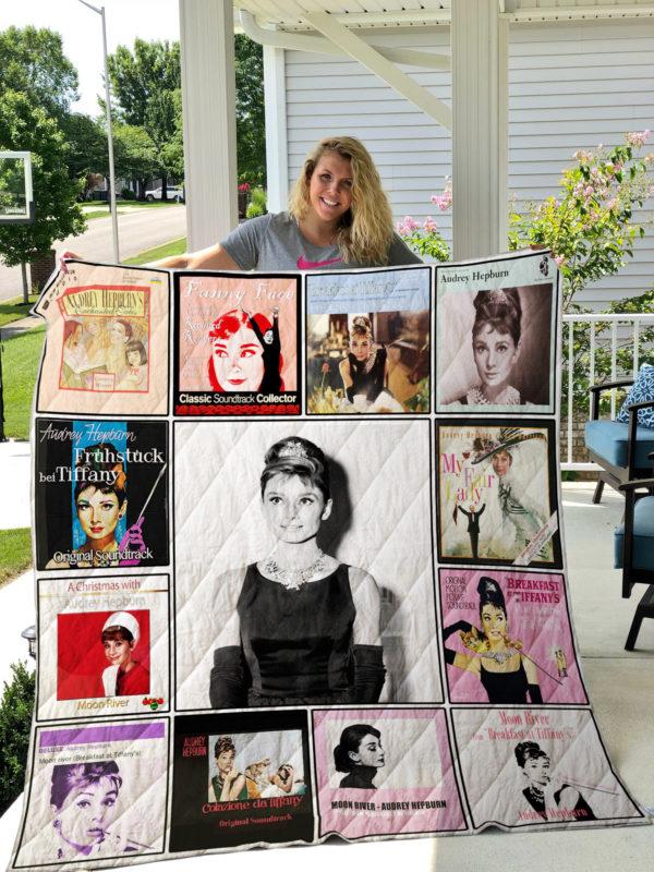 Audrey Hepburn Classic Hollywood Inspired Quilt Bedding Set