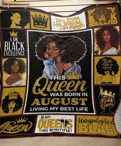 August Black Women Black Beautiful Queens Quilt Bedding Set for Fans