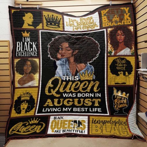 August Black Women Black Beautiful Queens Quilt Bedding Set for Fans