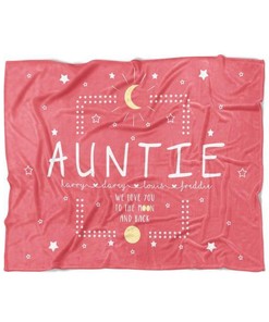 Aunt Blanket Aunt Auntie Bedding Set - Best Gift for Aunts from Nephews and Nieces