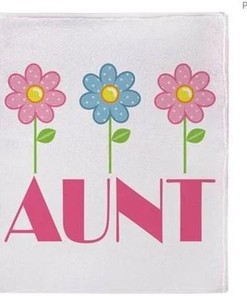 Aunt Gift (Flowered) Throw Blanket for Precious Memories