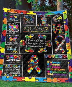 Autism Blanket YCT8 - Warm and Comforting Gift for Autistic Individuals and Families
