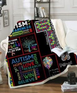 Autism Fight Awareness Hope Quilt Blanket to Support a Great Cause