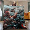 Avenger Marvel Quilt Blanket for Girls with Quotes, Bed Set Queen