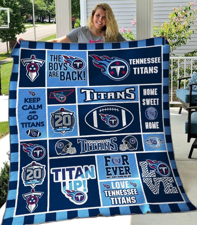 B030629 Quilt Blanket Tennessee Titans Bed Set for NFL Fans