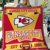 B060630 Quilt Blanket Kansas City Chiefs for Football Fans