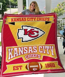 B060630 Quilt Blanket Kansas City Chiefs for Football Fans