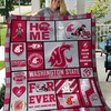B080625 Washington State Cougars Quilt Blanket Bed Set Cute for Kids