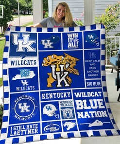 B240507 Kentucky Wildcats Quilt Blanket - Perfect for Fans of Kentucky Wildcats