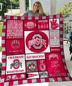 B240513 Ohio State Buckeyes DUP Quilt Bedding Set