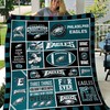 B250510 Philadelphia Eagles Quilt Bedding Set for Sports Fans