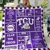 B270515 TCU Horned Frogs Quilt Bedding Set with Sporty Design