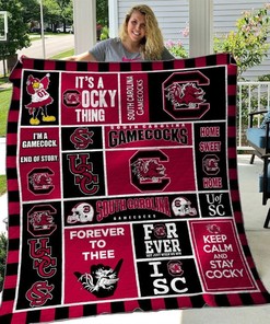 B280511 Quilt Blanket South Carolina Gamecocks - Show Your Love for South Carolina with a Gamecocks Quilt Bedding Set