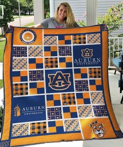 B280601 Auburn Tigers Quilt Blanket To Express Team Spirit