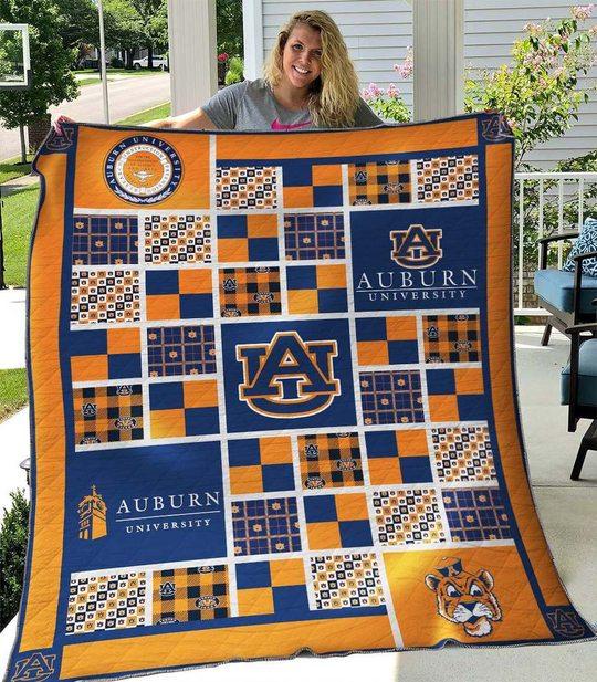 B280601 Auburn Tigers Quilt Blanket To Express Team Spirit