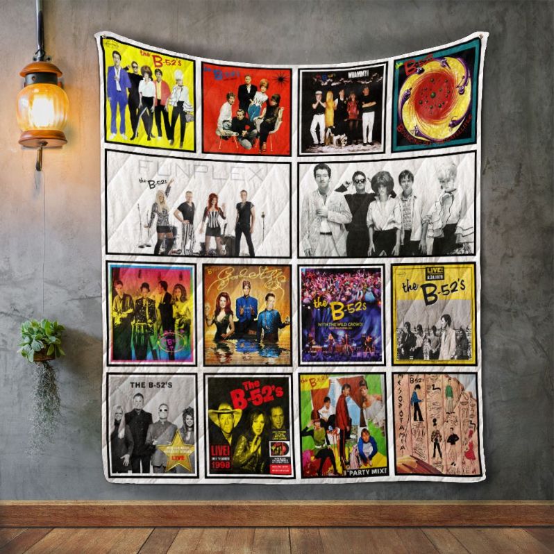 B-52's Album Covers Quilt Bedding Set - Ideal for New Wave Fans