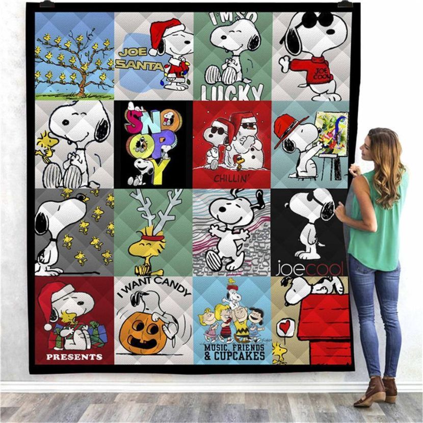 BC Snoopy Christmas Quilt Blanket for Your Festive Decorations
