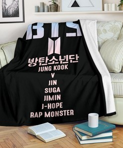 BTS Boy Group Kpop Fleece Blanket - Perfect for Fans of the Band