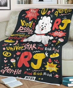 BTS Fan Art Cartoon Quilt Blanket: The Perfect Gift for Fans of BTS