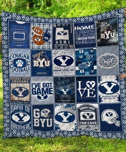 BYU Cougars Collection Combined Collected Ncaa Quilt Bedding Set - Show Your Love for the Game