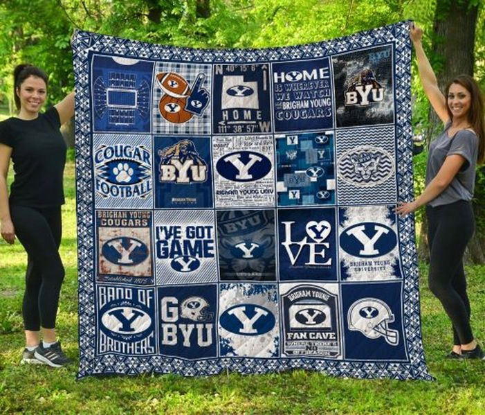 BYU Cougars Collection Combined Collected Ncaa Quilt Bedding Set - Show Your Love for the Game