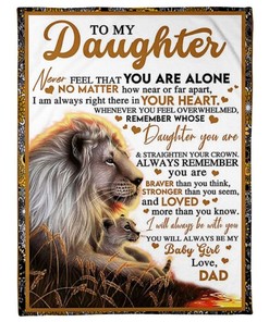 Baby Girl Fleece Blanket Quilt Gift For Family, Show Your Pride To Your Daughter