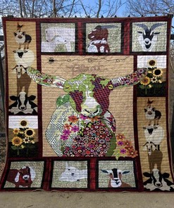 Baby Goat On Farm Blanket Quilt Bedding Set for Animal Lovers