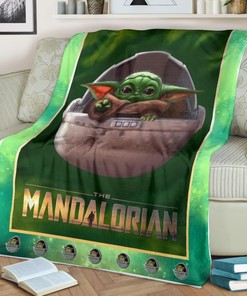 Baby Yoda The Mandalorian Star Wars Best Seller Fleece Blanket Gift for Fan with Quotes, Bed Set Cute