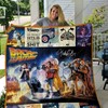 Back To The Future Collection Retro Quilt Blanket with Full Size Quilt Bed Set