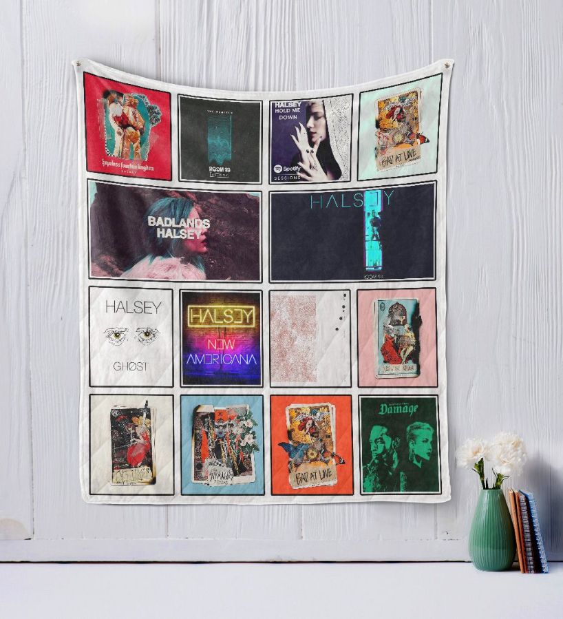 Bad At Love Badlands Ghost Halsey Quilt Bedding Set for Music Fans