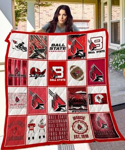 Ball State Cardinals NCAA Quilted Bedspread for a Vibrant and Soft Bed