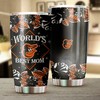 Baltimore Orioles MLB Tumbler for World's Best Mom with Personalized Touch and MLB Logo