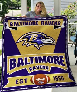 Baltimore Ravens B060608 Quilt Blanket - Great for Football Fans