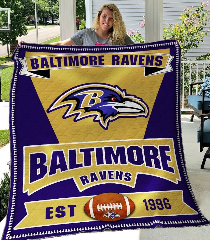Baltimore Ravens B060608 Quilt Blanket - Great for Football Fans