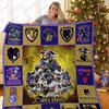 Baltimore Ravens Christmas Quilt Bedding Set - Show Your Team Spirit This Holiday Season