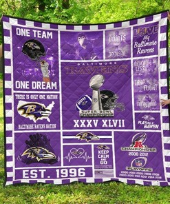 Baltimore Ravens Fan Gift Quilt Blanket - Show off your Ravens pride with this cozy quilt blanket.