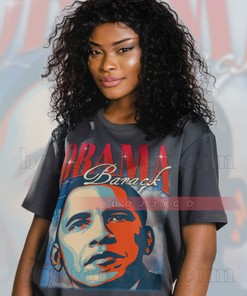 Barack Obama Homage Shirt, Retro Vintage Tee for Men, Political President Top, Obama Supporter Clothing